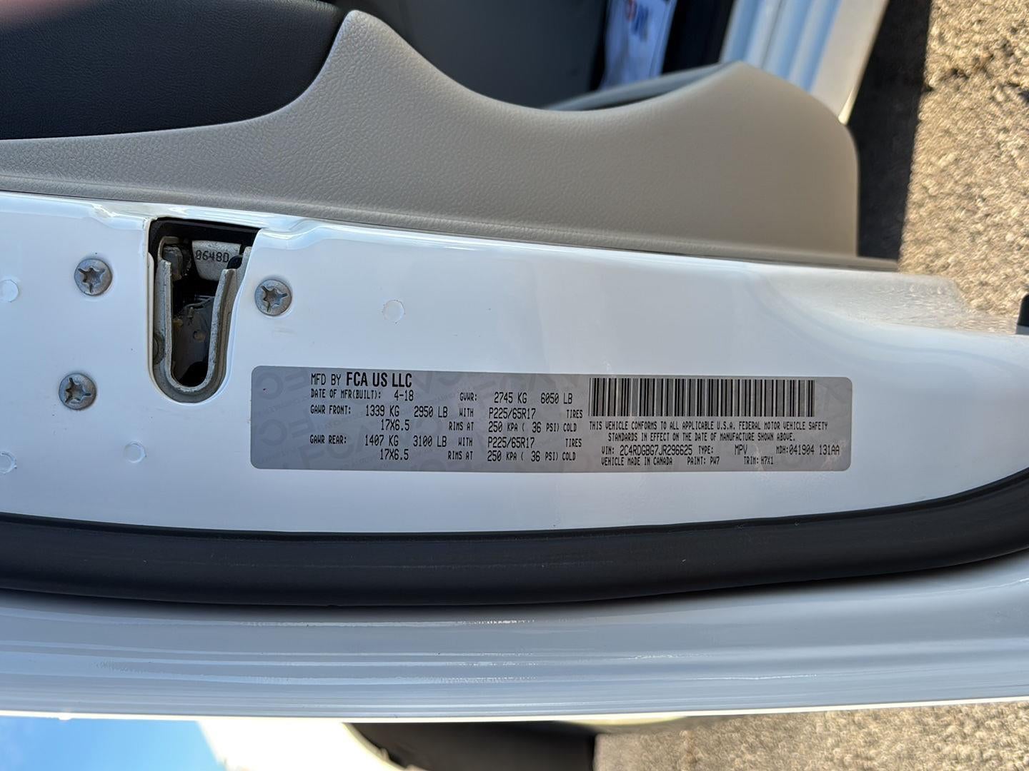 2018 Dodge Grand Caravan SE