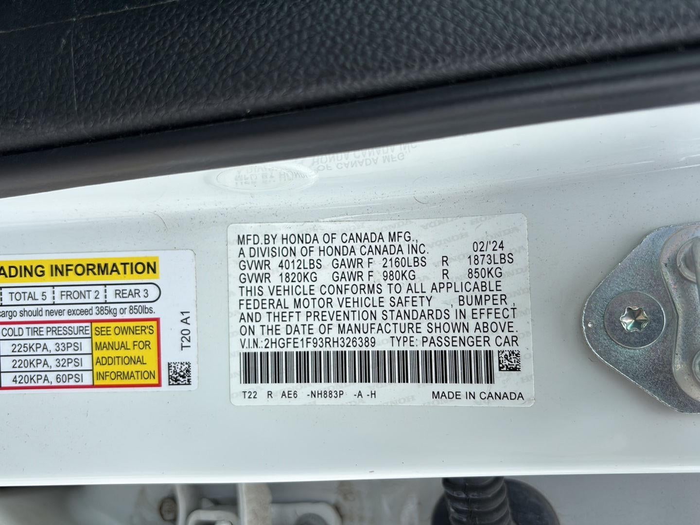 2024 Honda Civic Sedan Touring