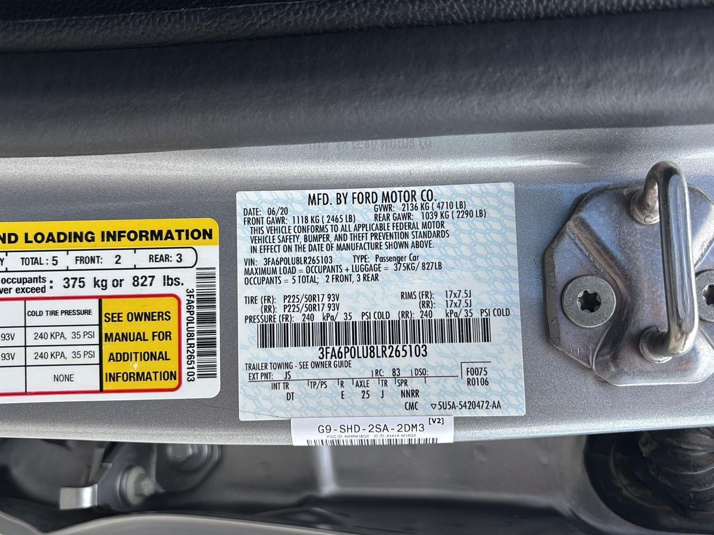 2020 Ford Fusion Hybrid SE