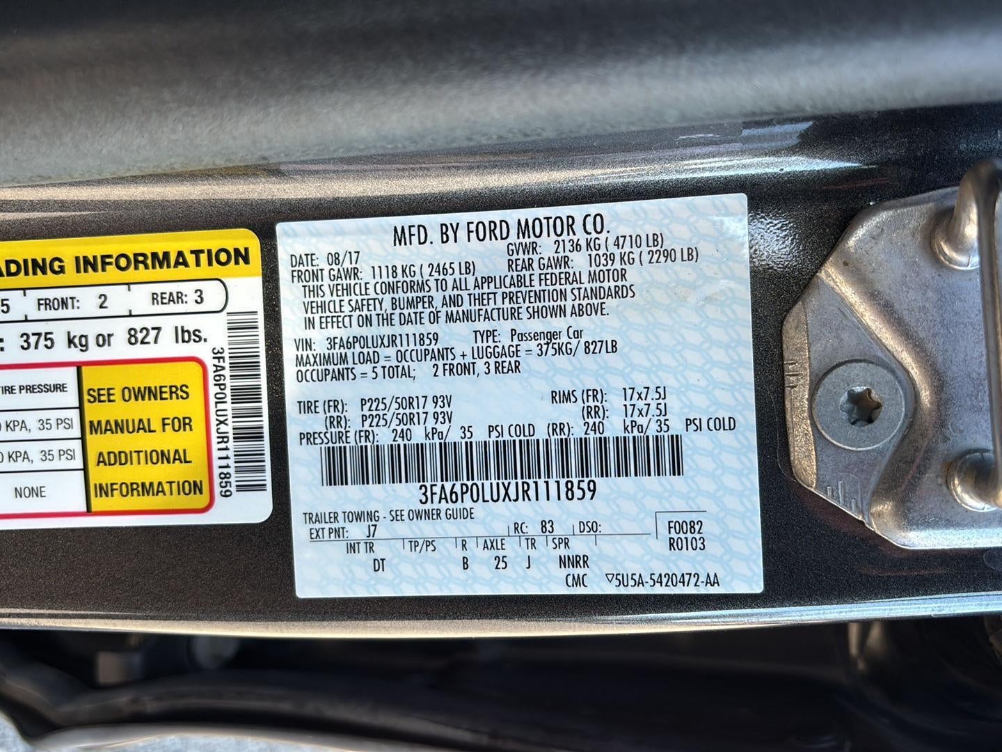 2018 Ford Fusion Hybrid SE