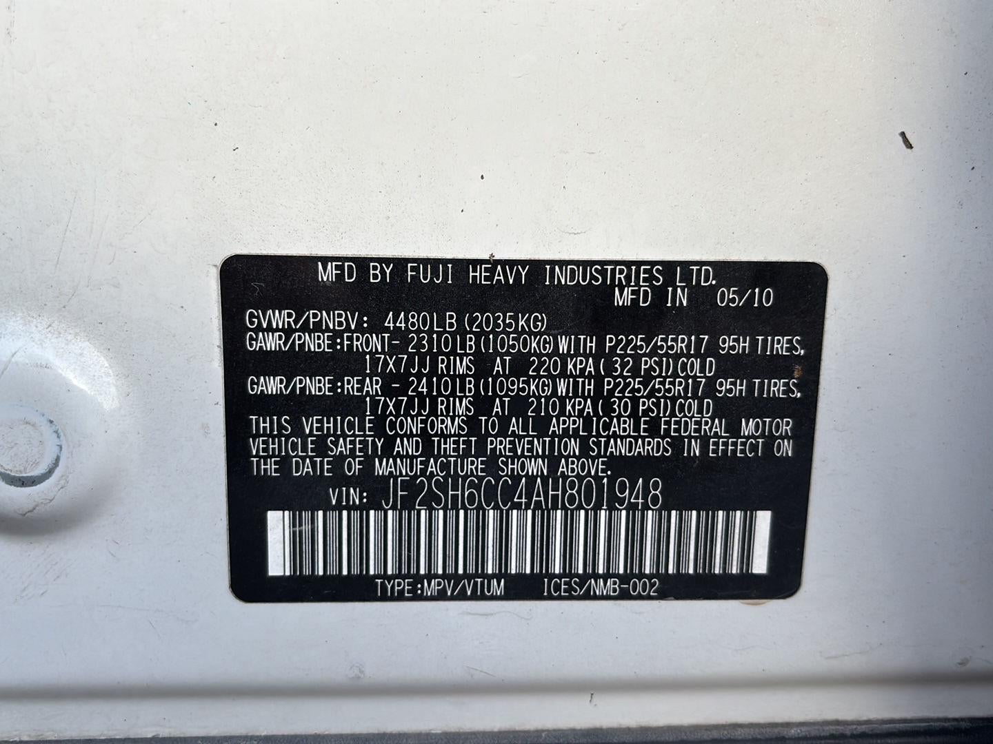 2010 Subaru Forester 2.5X Premium