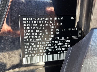 2013 Volkswagen Tiguan S w/Sunroof