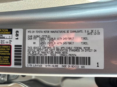 2026 Toyota Tacoma SR