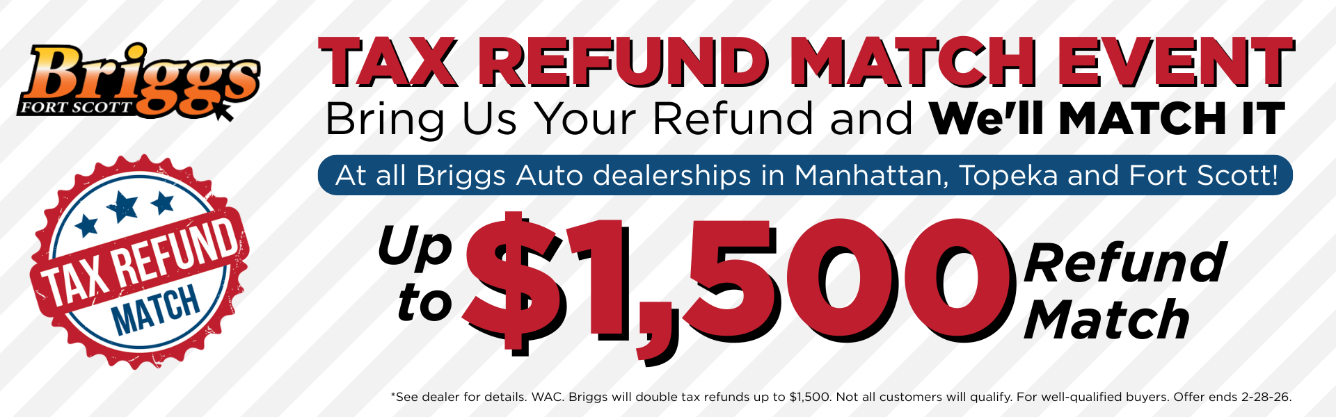 TAX REFUND MATCH EVENT 