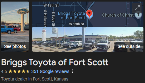 Briggs of Fort Scott - Recent Google Reviews